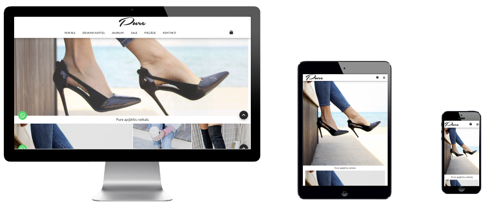 Pureshop.lv apģērbu un apavu veikals | noliktavas sistēma un interneta veikals ar atlikuma kontroli interneta veikalā.